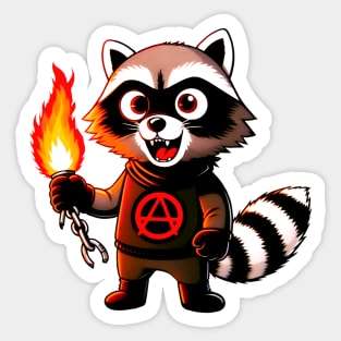 anarchy raccoon Sticker